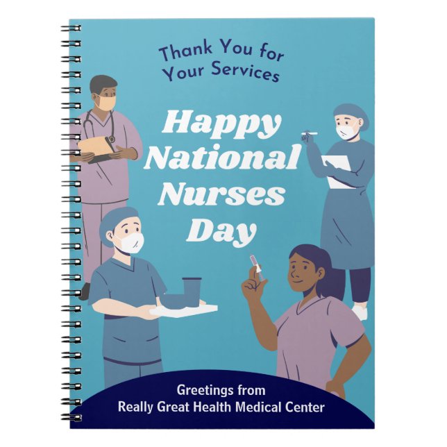 Anpassadet på sjuksköterskans nationaldag anteckningsbok (Framsidan)