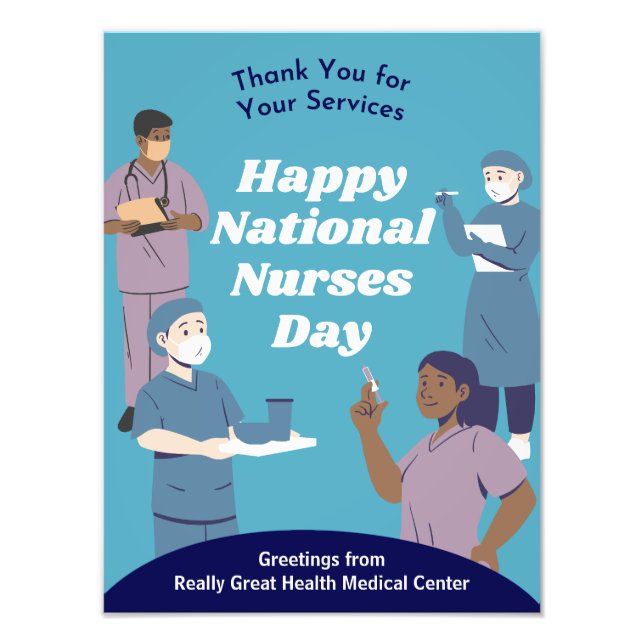 Anpassadet på sjuksköterskans nationaldag fototryck (Framsidan)