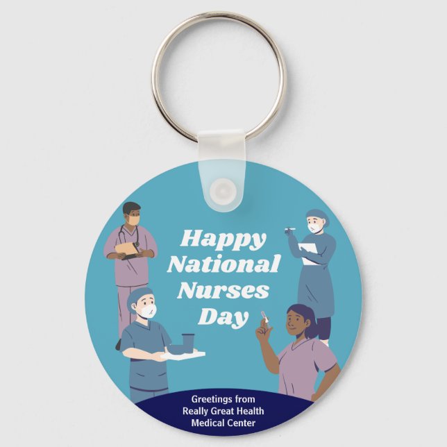 Anpassadet på sjuksköterskans nationaldag nyckelring (Baksida)