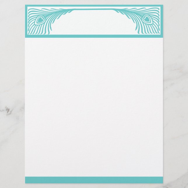 Anpassadet Peacock Feather Gräns (Framsida)