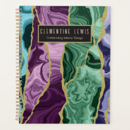 Anpassadet Peacock Watercolor Agate V1