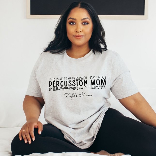 Anpassadet PercusMarching Band Mamma T Shirt (Percussion Marching Band Mom Customizable T-Shirt
)
