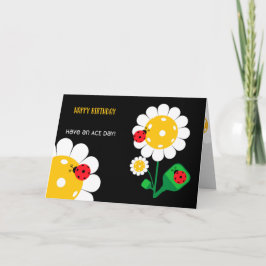 Anpassadet Pickleball Grattis på födelsedagen Blac Kort