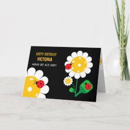 Anpassadet Pickleball Grattis på födelsedagen Blac Kort