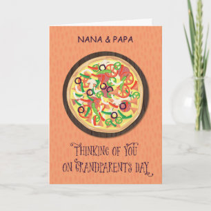 Anpassadet Pizza Grandföräldrar Day Nana och Pappa Kort