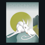 Anpassadet Podenco Hund Art Deco-design Poster<br><div class="desc">Den här Art Deco Podenco-designen har karaktären av en gammal historia i kombination med den elegant skönheten hos Ibizan Hound. Perfektens väggardeeller biet för alla synskadade älskare kan anpassas så att "Podenco" i ord ändras överst. Du kan placera hund namn eller helt enkelt ta bort texten för att göra detta...</div>