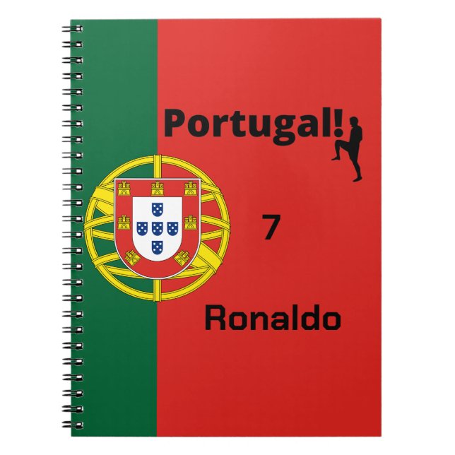 Anpassadet Portugisiska fotbollsspelare Anteckningsbok (Framsidan)