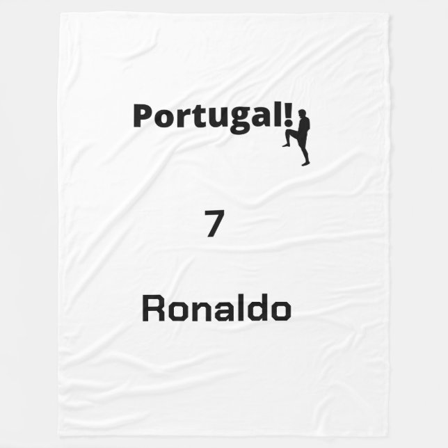 Anpassadet Portugisiska fotbollsspelare Fleecefilt (Framsidan)