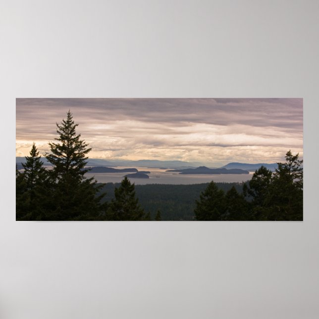 Anpassadet Poster: San Juan-öarna Pano Poster (Framsidan)