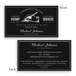 Anpassadet professionell Notary Services Vintage Visitkort