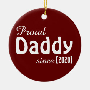 Anpassadet Proud pappa sen prydnaden! Julgransprydnad Keramik