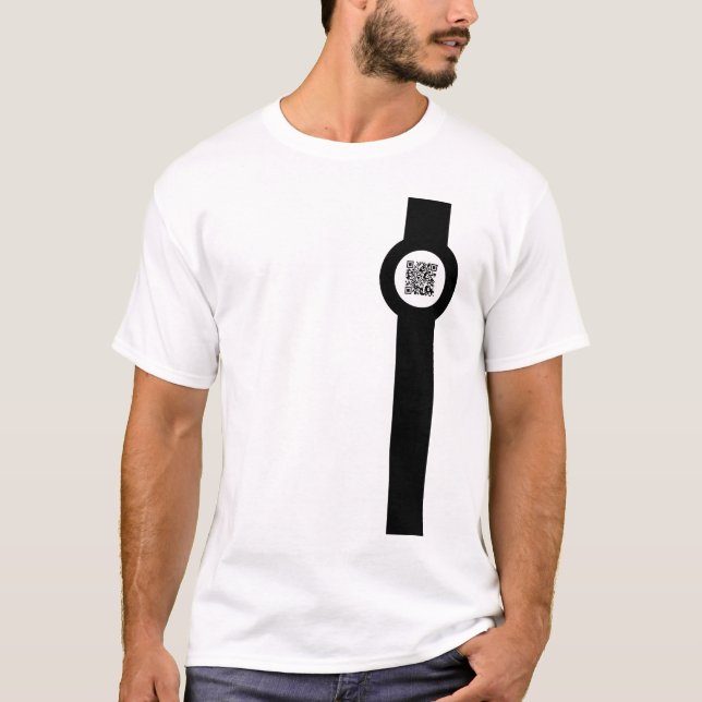 anpassadet QR kodifierar magstrip Tee (Framsida)