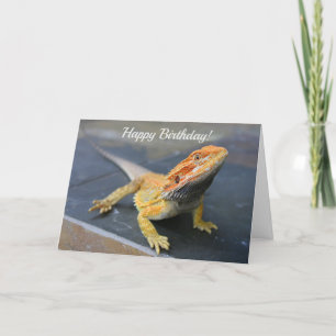 Anpassadet Rainbow Bearded Dragon Helgkort