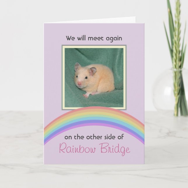 Anpassadet Rainbow Bridge Pet Memorial Kort (Framsida)