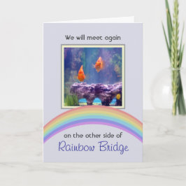 Anpassadet Rainbow Bridge Pet Memorial Kort