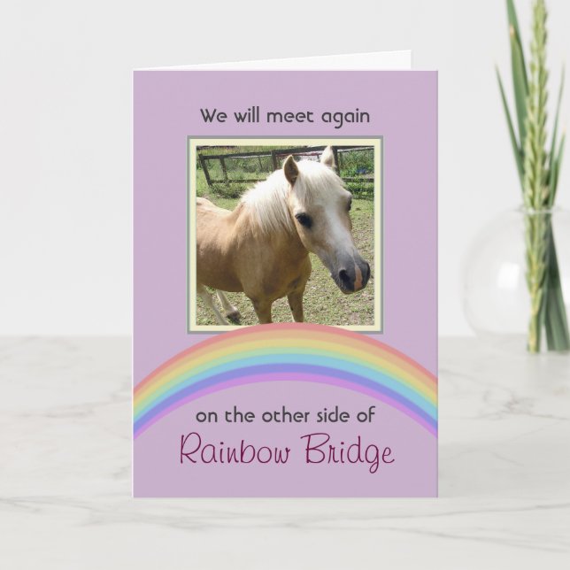 Anpassadet Rainbow Bridge Pet Memorial Kort (Framsida)