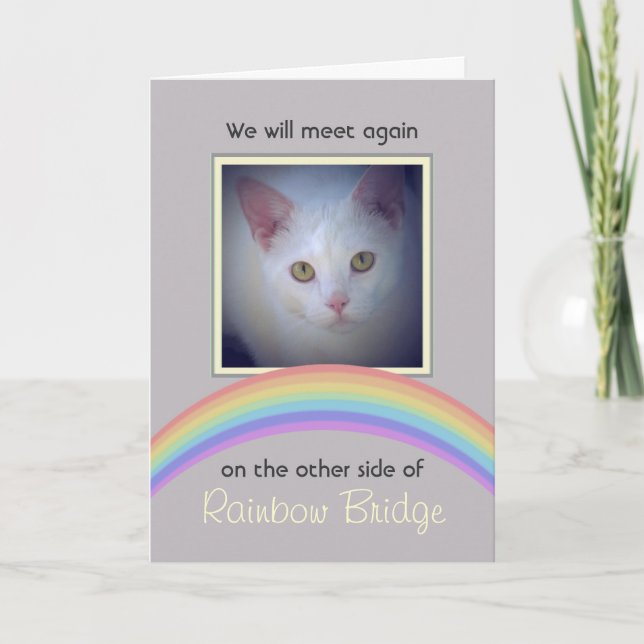 Anpassadet Rainbow Bridge Pet Memorial Kort (Framsida)