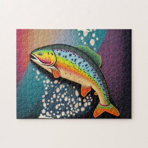 Anpassadet Rainbow Trout Flygfiske Pussel