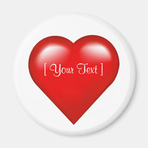 Anpassadet Red Heart - mall Magnet