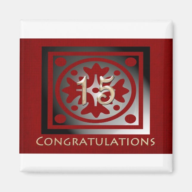 Anpassadet Red Magnet ger  på årsdag för anställda (Framsidan)