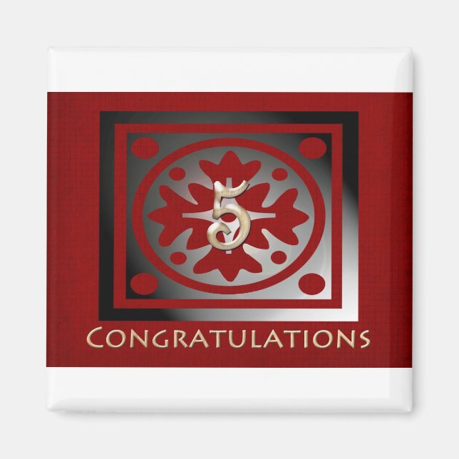 Anpassadet Red Magnet ger  på årsdag för anställda (Framsidan)