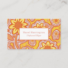 Anpassadet Retro Flowers Affärskort Roligt Visitkort