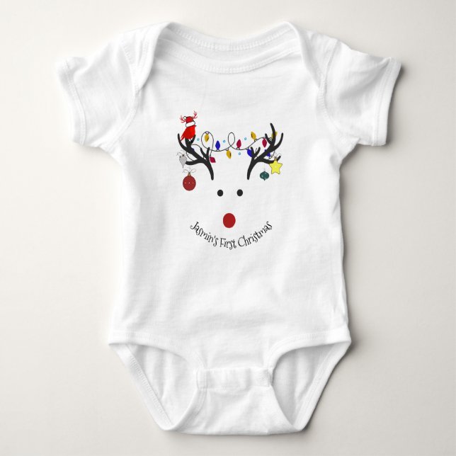 anpassadet "Rudolph the Rednos" T Shirt (Framsida)