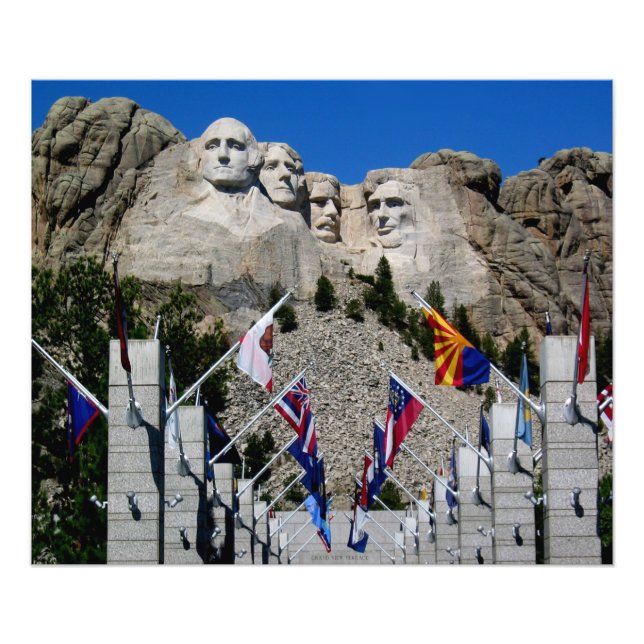 Anpassadet Rushmore Photo Souvenir Fototryck (Framsidan)