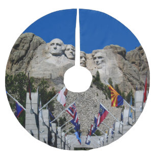 Anpassadet Rushmore Photo Souvenir Julgransmatta Borstad Polyester