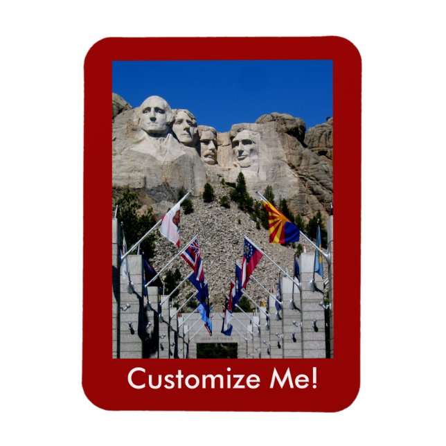 Anpassadet Rushmore Photo Souvenir Magnet (Vertikal)