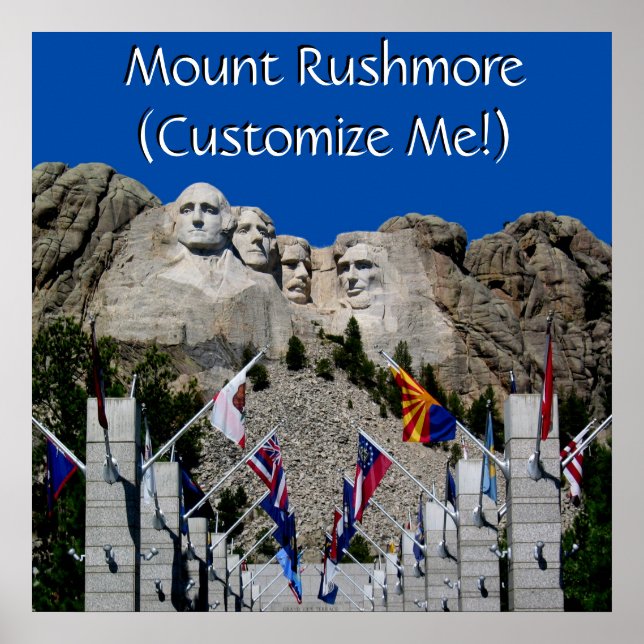 Anpassadet Rushmore Photo Souvenir Poster (Framsidan)