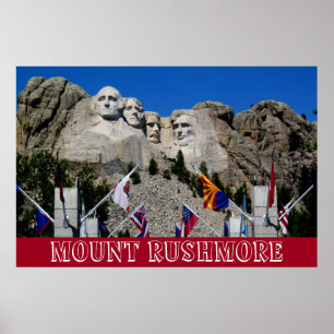 Anpassadet Rushmore Photo Souvenir Poster