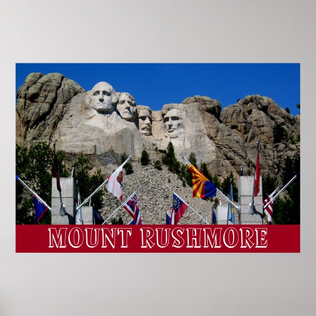 Anpassadet Rushmore Photo Souvenir Poster (Framsidan)