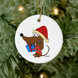 Anpassadet Santa Midge Ceramic Ornament