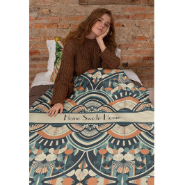 Anpassadet Scandinavian Art Deco Fleecefilt