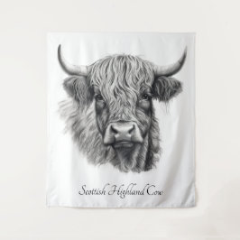 Anpassadet Scottish Highland Cow Sketch