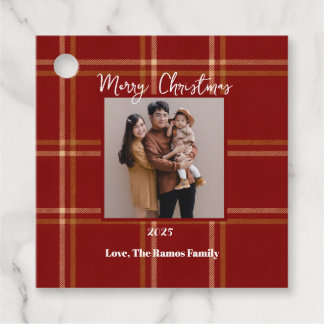 Anpassadet Scottish Tartan Mönster jul Gåvor Etiketter