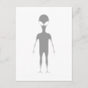 Anpassadet Shadow Alien, utskriven bakgrund färg Vykort