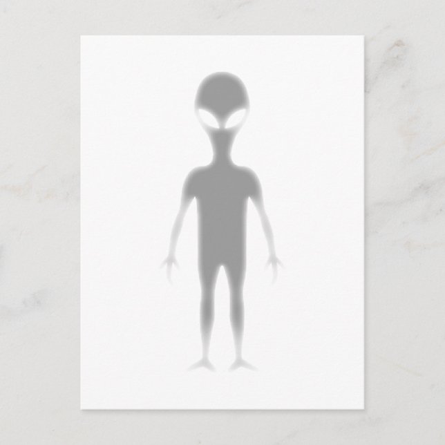 Anpassadet Shadow Alien, utskriven bakgrund färg Vykort (Framsida)