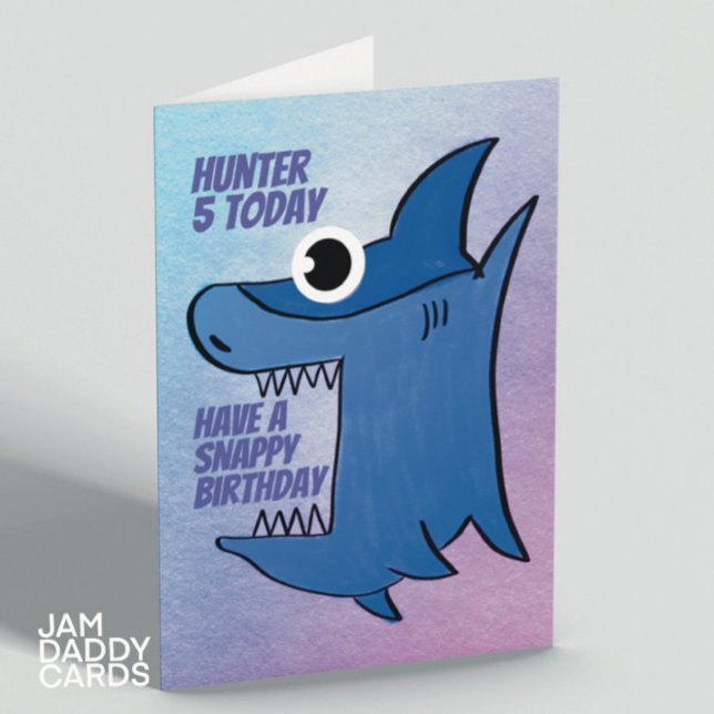 Anpassadet Shark Birthday Kort (Skapare uppladdad)