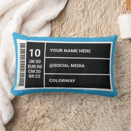 Anpassadet Skådeskbox etikett för visningsrum för  Lumbarkudde