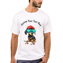 Anpassadet Skateboard och Cute Dachshund Hund