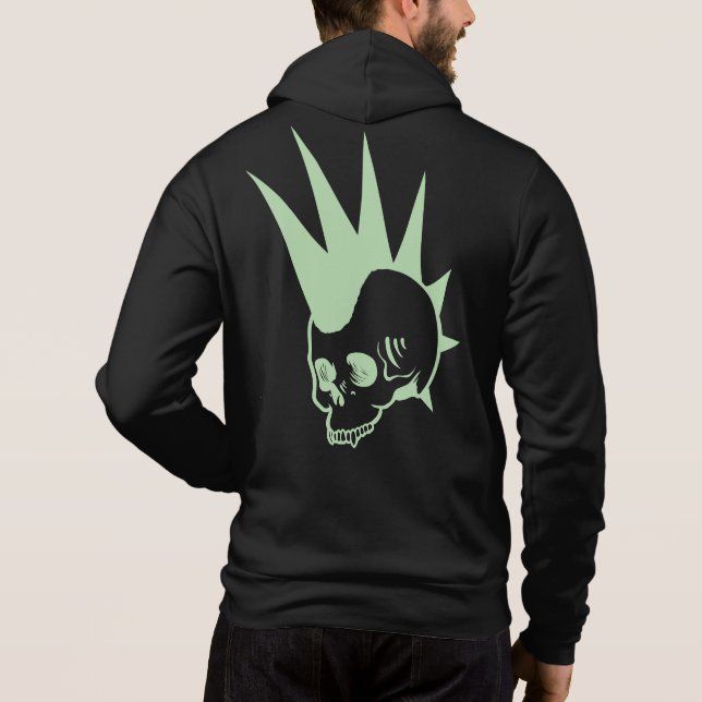 Anpassadet Skräppsskräppost Skull T Shirt (Baksida)