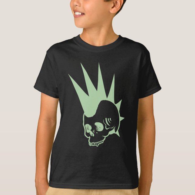Anpassadet Skräppsskräppost Skull T Shirt (Framsida)