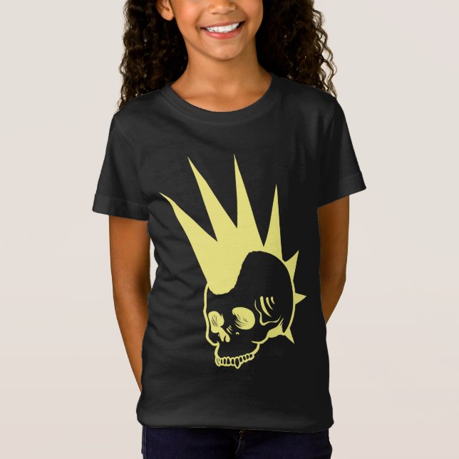 Anpassadet Skräppsskräppost Skull T Shirt (Framsida)