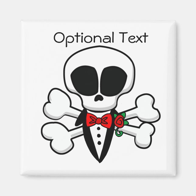 Anpassadet Skull, fullständig groom Magnet (Framsidan)