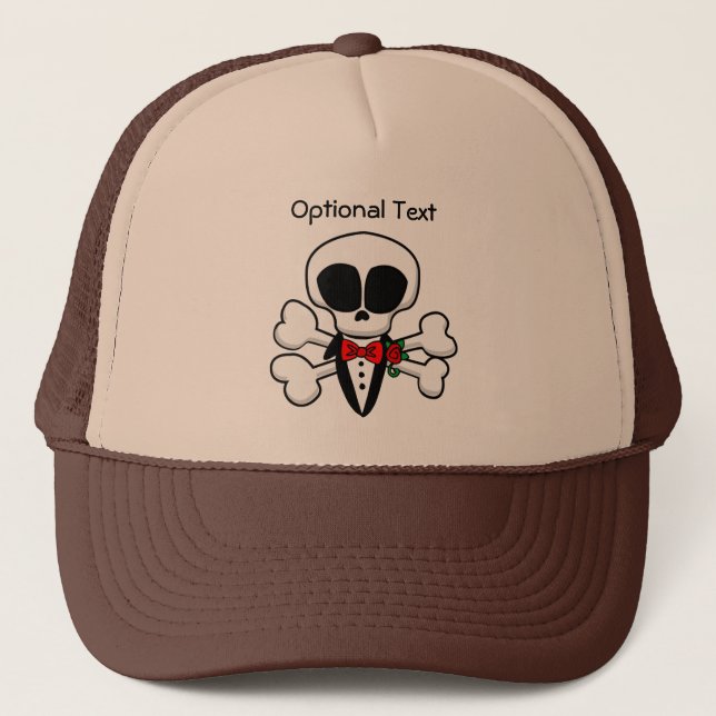 Anpassadet Skull, fullständig groom Truckerkeps (Framsida)
