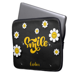 Anpassadet Smile Daisy Laptop Fodral