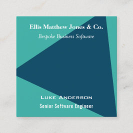 Anpassadet software Developer Geometric QR Code Fyrkantigt Visitkort