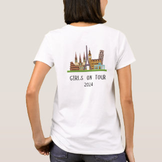 ANPASSADET SOMMER EUROPE VACATION GIRLS ON TOUR T SHIRT